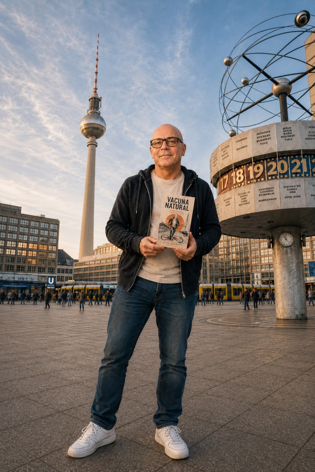 Gino Verdona con Vacuna Natural en Alexanderplatz